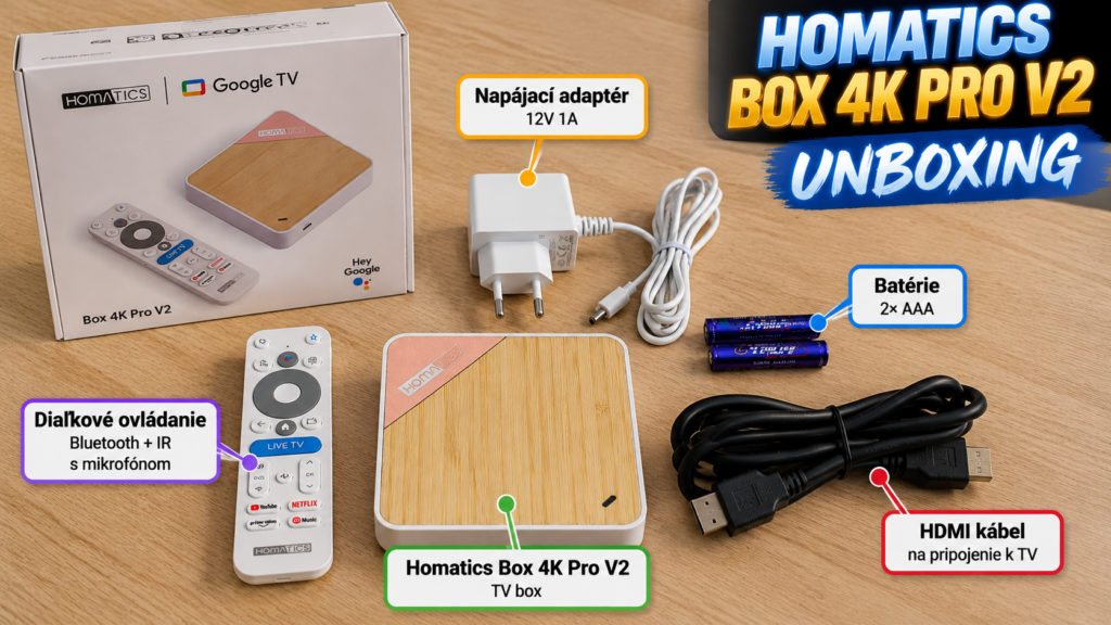 Rozbalenie Homatics Box 4K Pro V2
